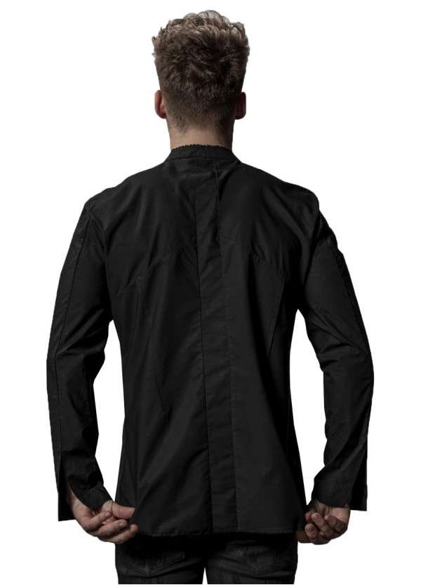 BLACK ASYMMETRICAL SHIRT