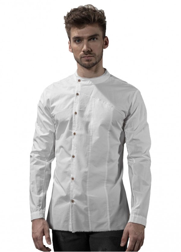 WHITE ASYMMETRICAL SHIRT