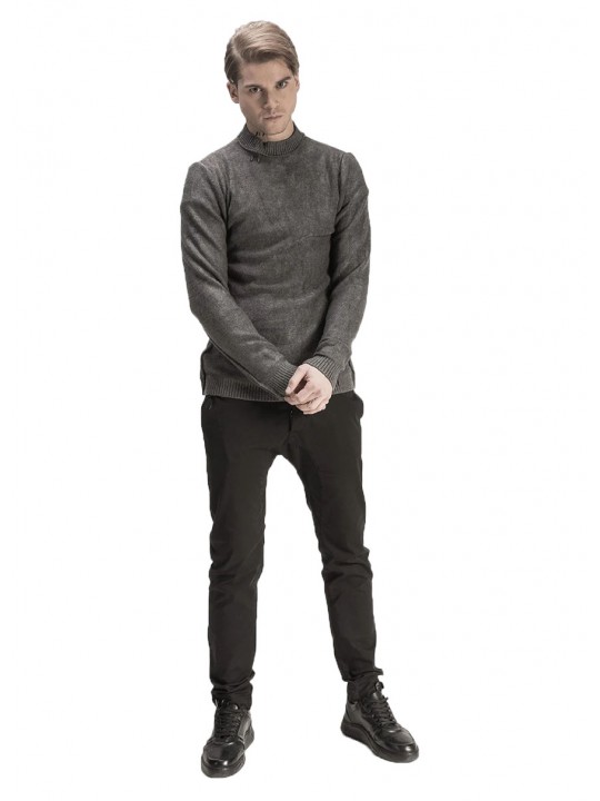 ANTHRACITE CREW NECK SWEATER